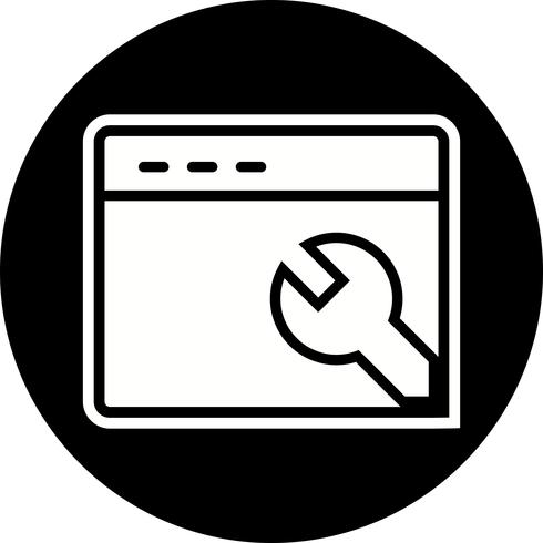 Browser Settings Icon Design vector