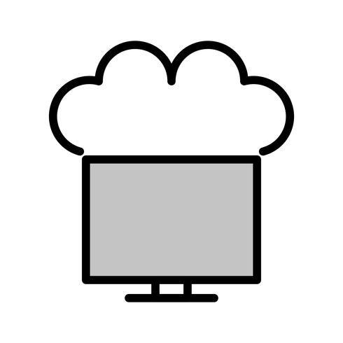 Connected to Cloud Icon Design vector