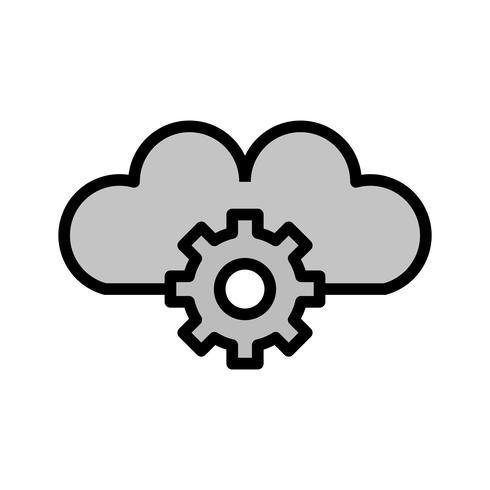 Cloud Settings Icon Design vector