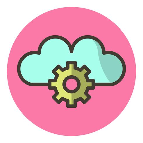 Cloud Settings Icon Design vector