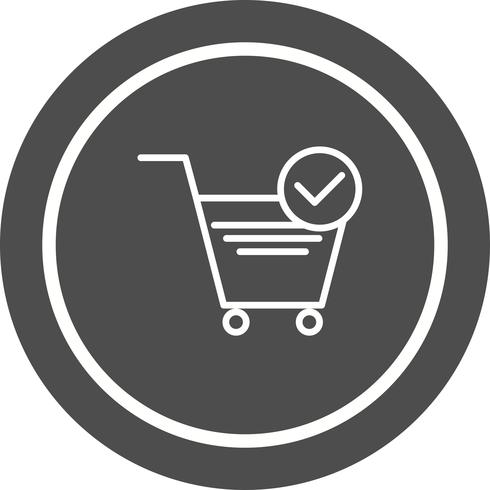 Verified Cart Items Icon Design vector