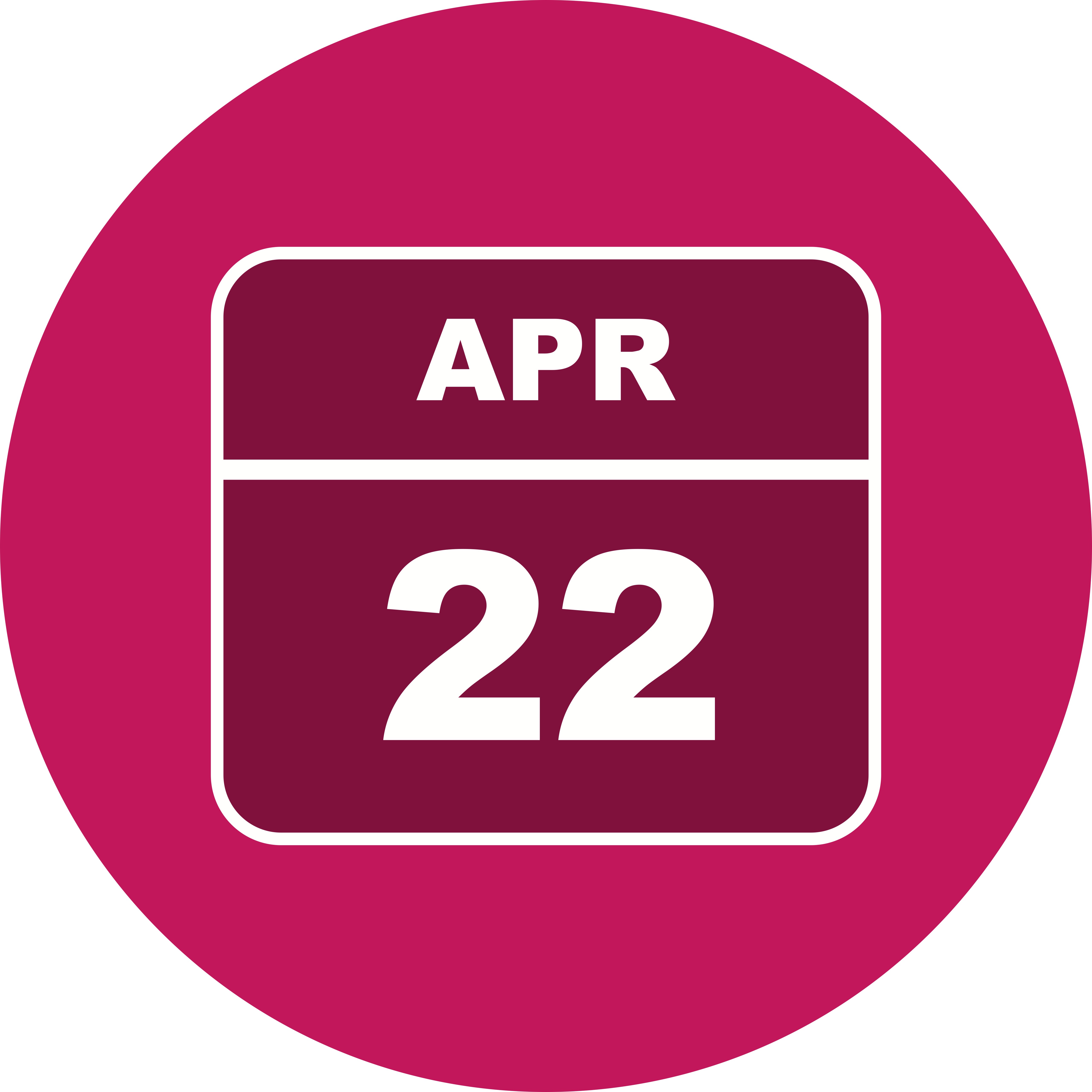 April 22nd Date on a Single Day Calendar 500399 Vector Art at Vecteezy