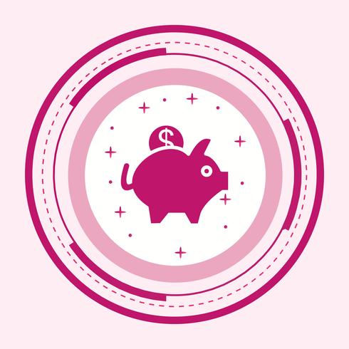 Piggy Bank Icon Design vector