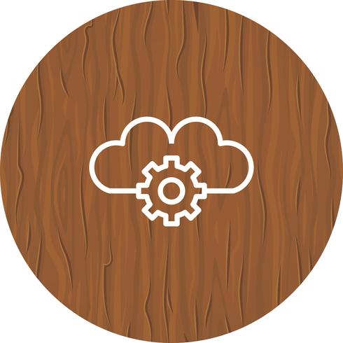 Cloud Settings Icon Design vector