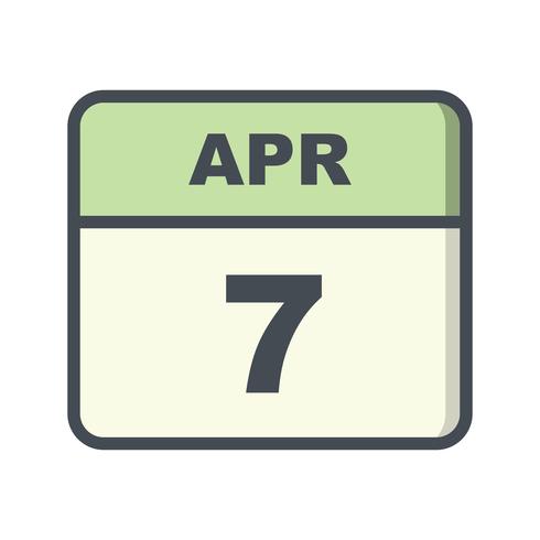 April 7th Date on a Single Day Calendar 500706 Vector Art at Vecteezy April 7th Date on a Single Day Calendar 500706 Vector Art at Vecteezy