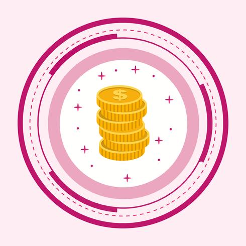 Diseño de iconos de monedas vector