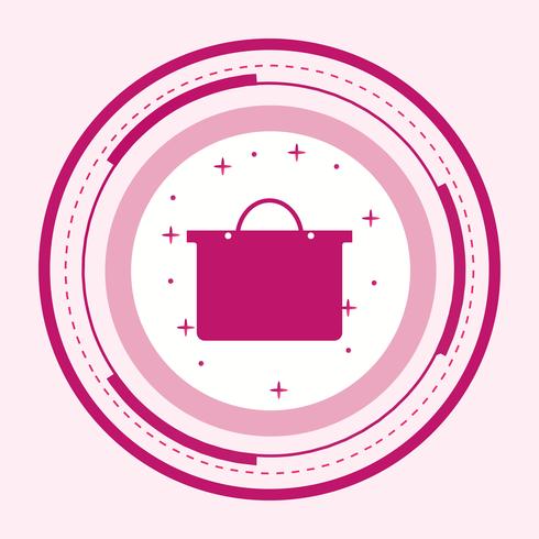 Diseño del icono del bolso de compras vector