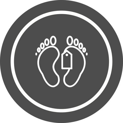 Toe Tag Icon Design vector