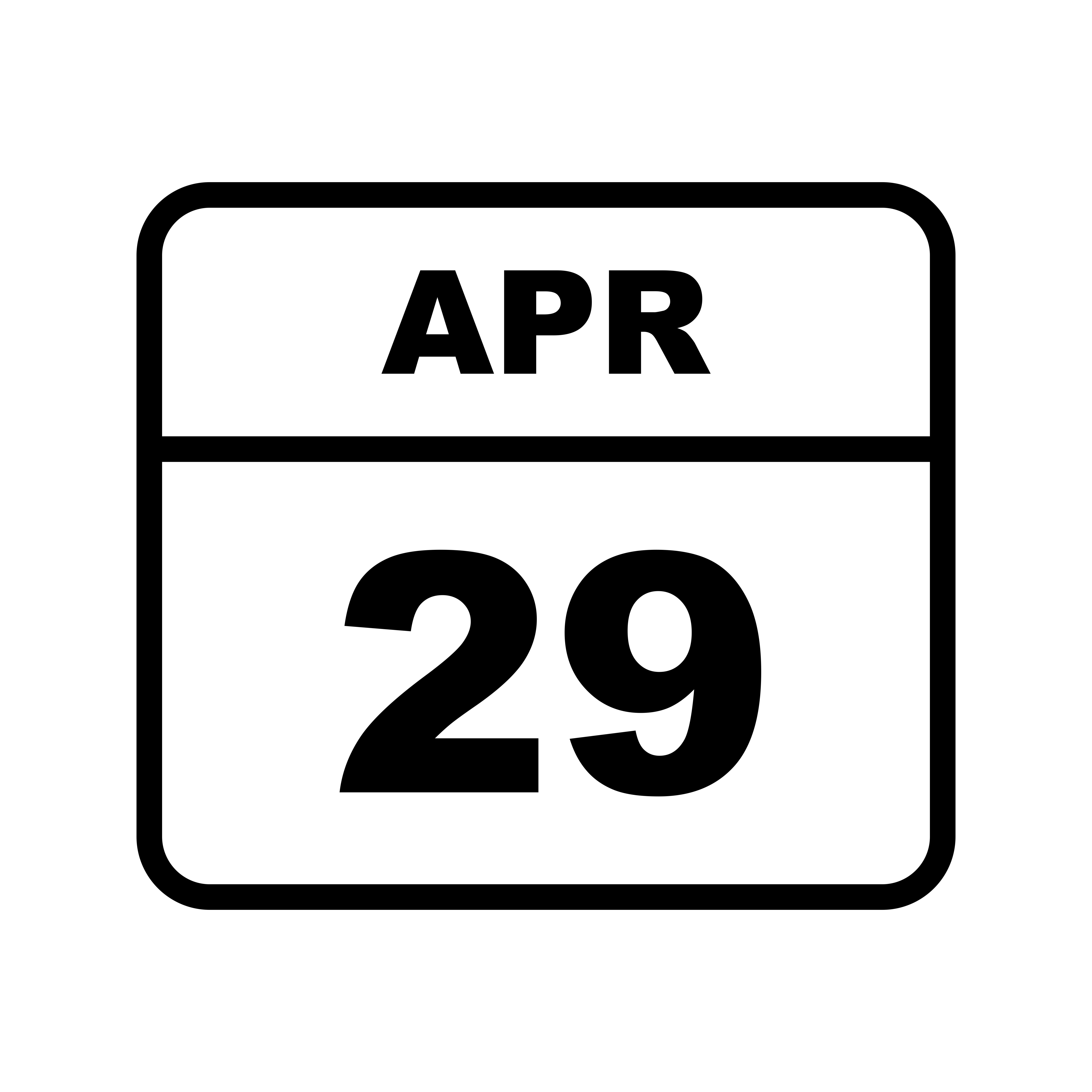 April 29th Date on a Single Day Calendar 501072 Vector Art at Vecteezy