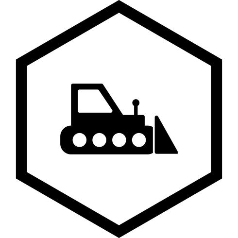 Bulldozer Icon Design vector