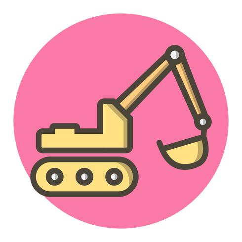 Excavator Icon Design vector