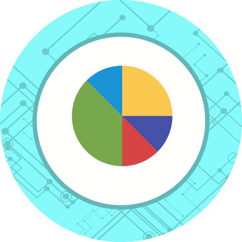 Diseño de iconos de gráfico circular vector