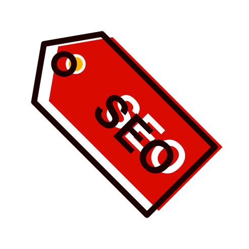 Diseño de icono de etiqueta SEO vector