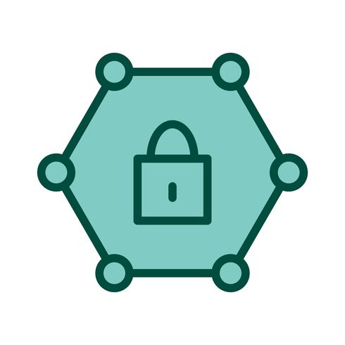 Protected Network Icon Design vector