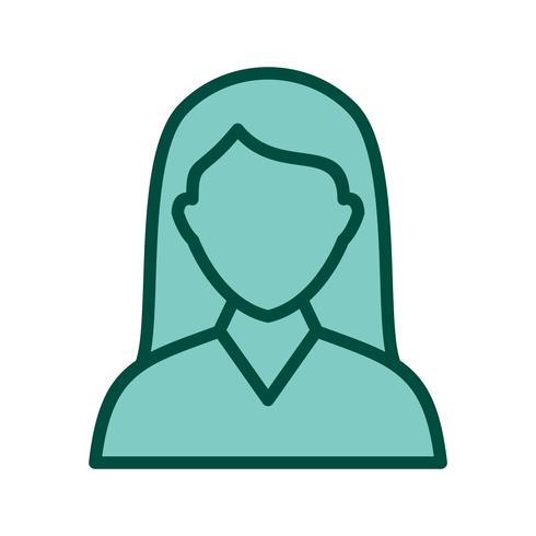 Female Student Icon Design vector