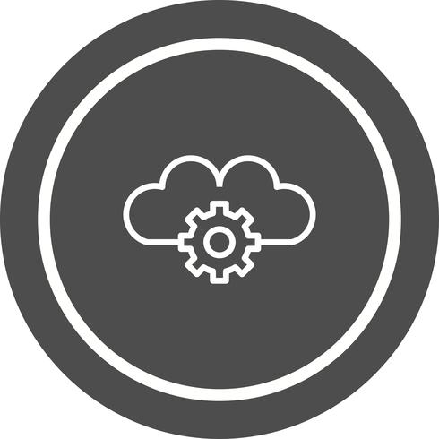 Cloud Settings Icon Design vector