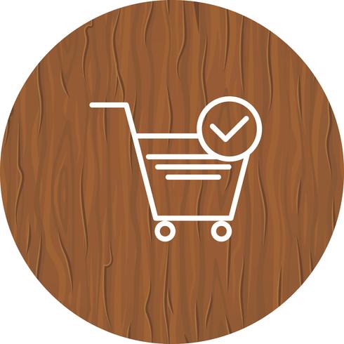 Verified Cart Items Icon Design vector