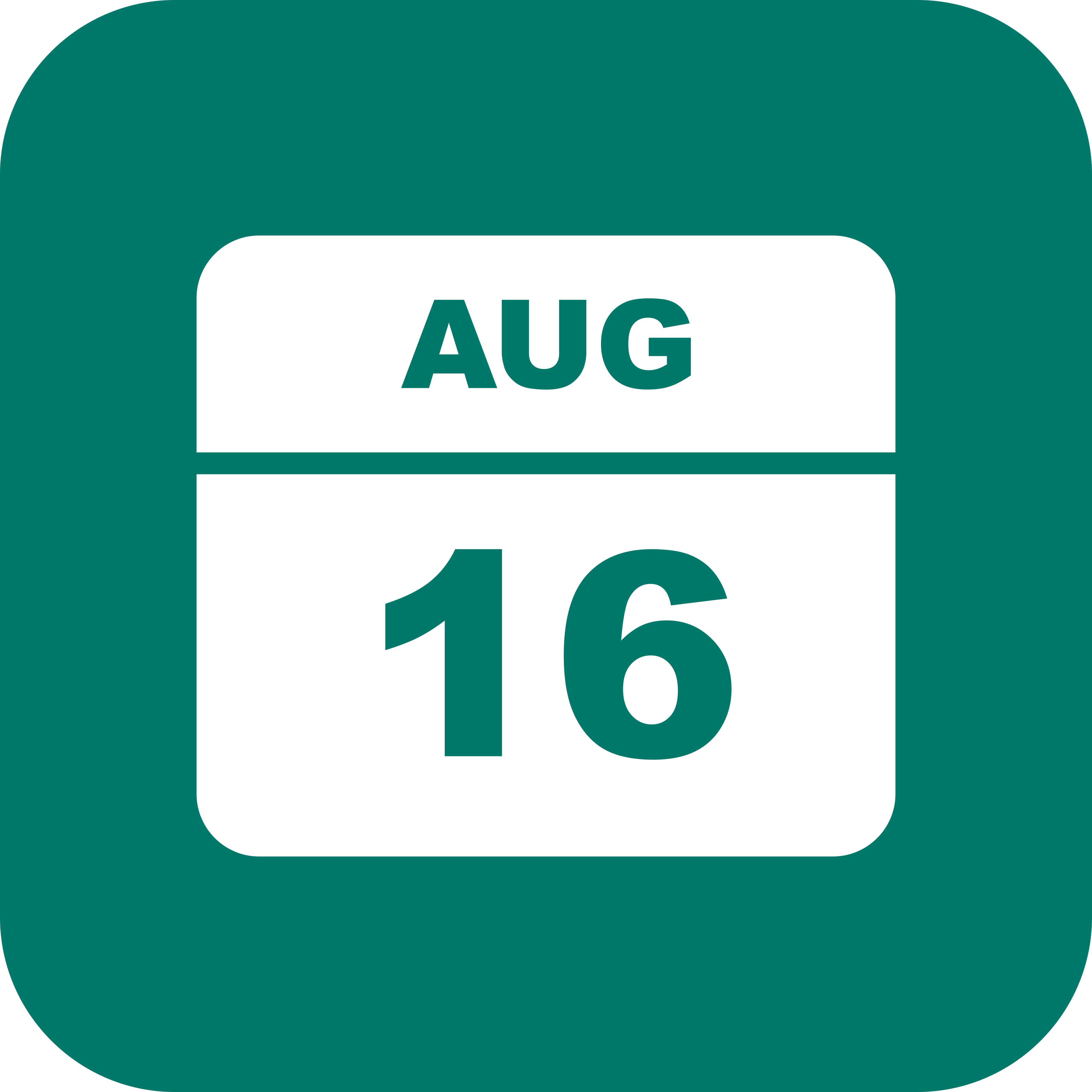 August 16th Date on a Single Day Calendar 501839 Vector Art at Vecteezy
