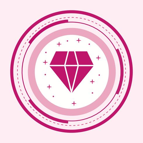 Diseño de icono de diamante vector