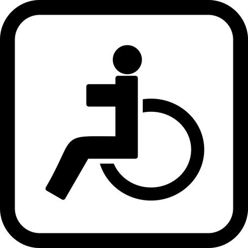 Diseño de iconos para discapacitados vector