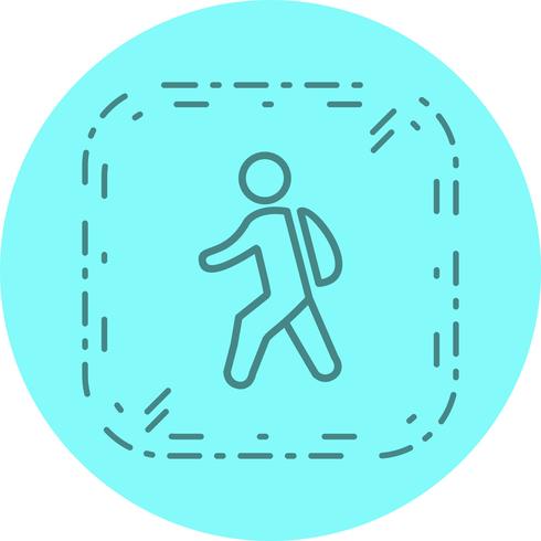 Caminando a la escuela icono de diseño vector