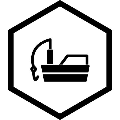 Diseño de icono de barco de pesca vector