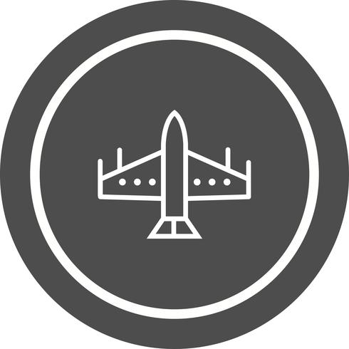 Diseño de icono de avión de combate vector