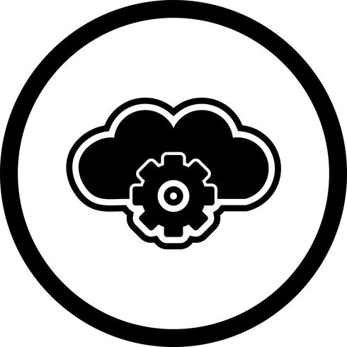 Cloud Settings Icon Design vector