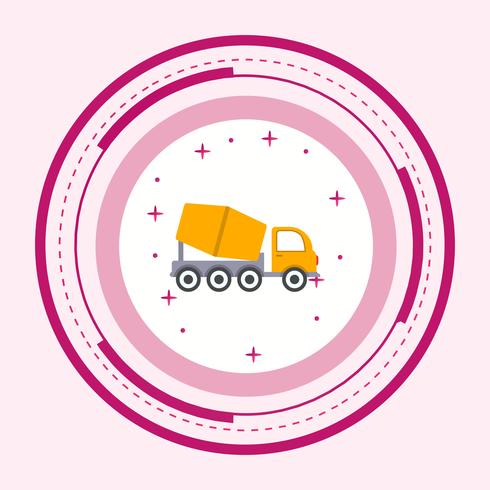 Concrete Mixer Icon Design vector