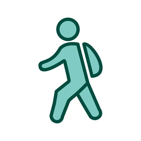 Walking to School Icon Design vector