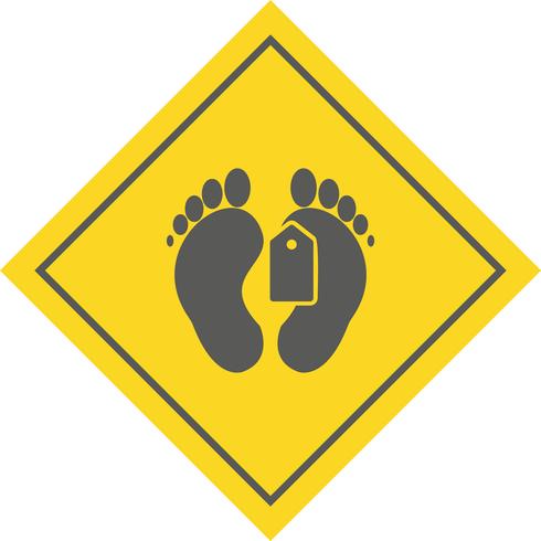 Toe Tag Icon Design vector