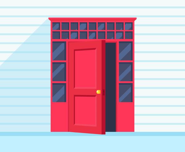 Red Open Door vector