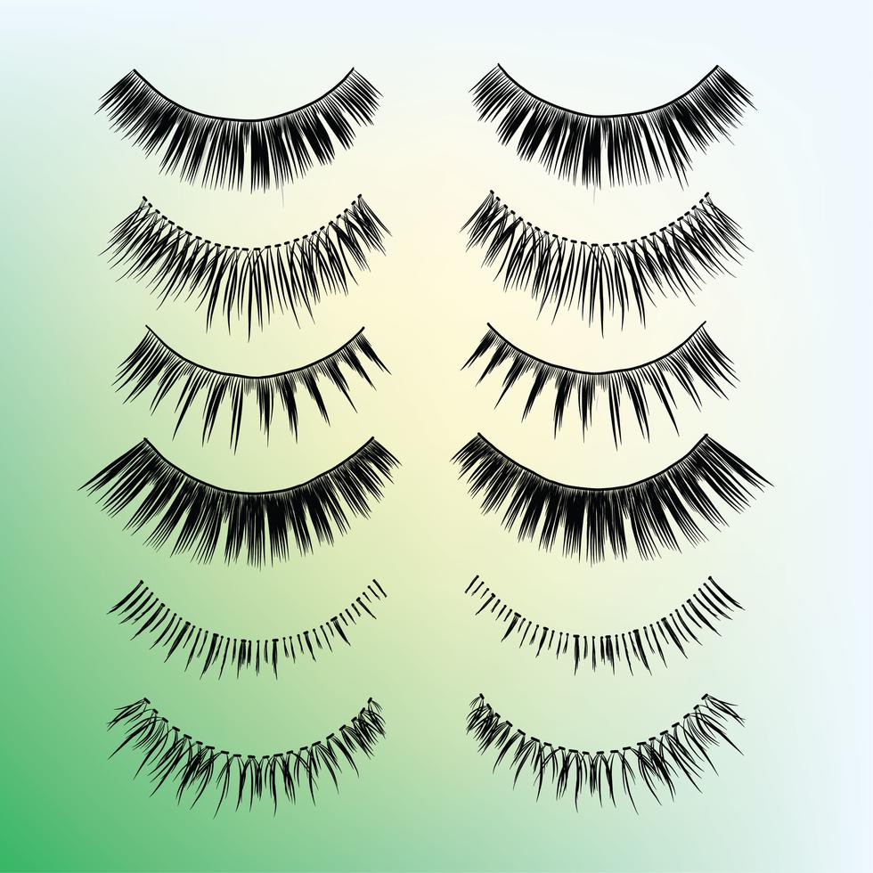 False Eyelashes Styles Pack 502298 Vector Art at Vecteezy