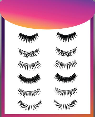 False Eyelashes Pack vector