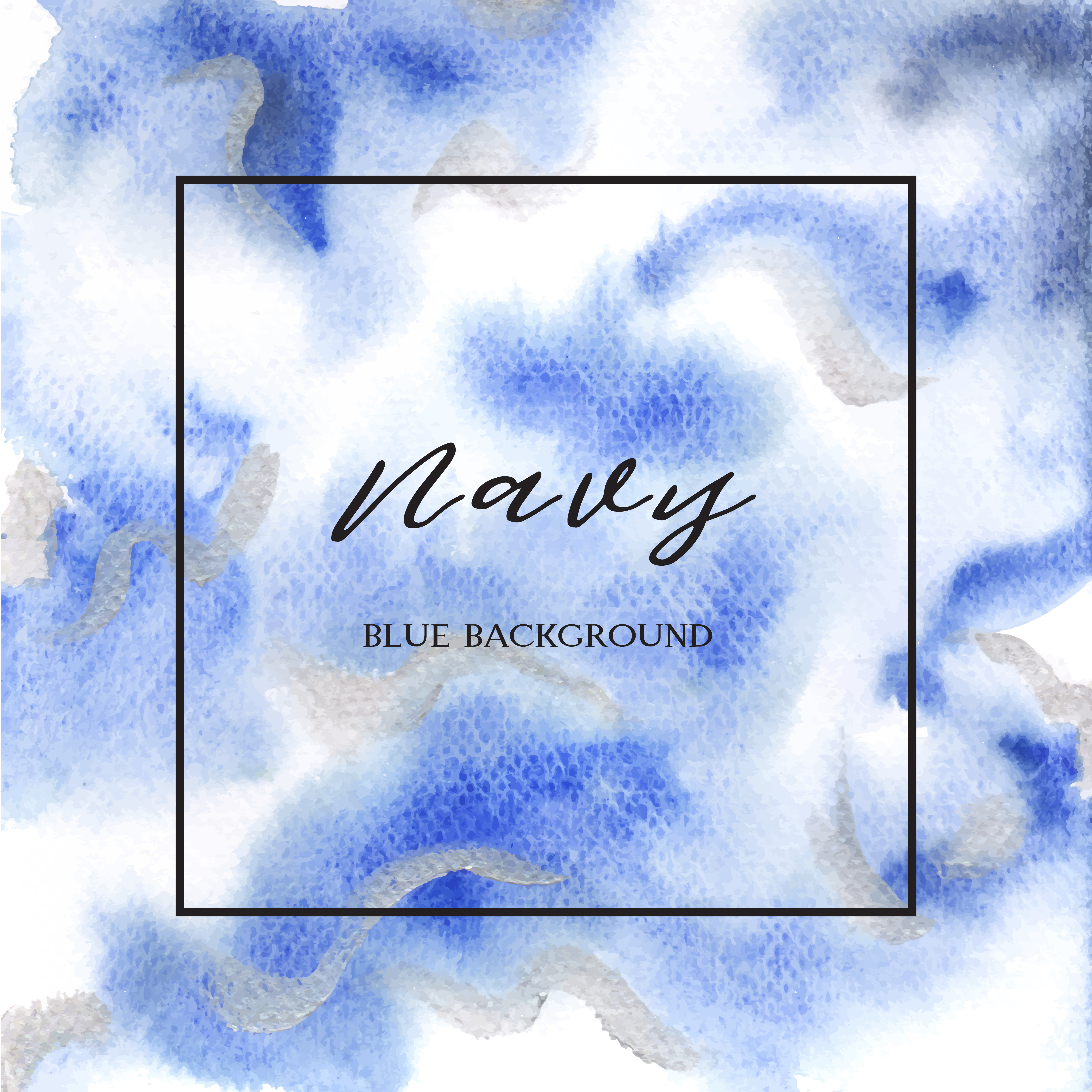 indigo ultra marine color watercolor and gouache free invitation clipart