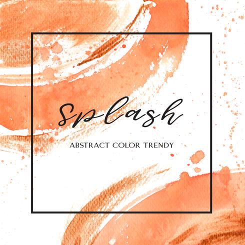 Coral color Trendy sea shell watercolor and gold gouache texture background print wallpaper vector illustration design for banner, poster, magazine