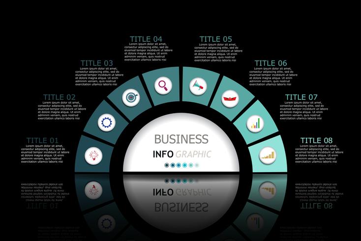 Infographics vector design and marketing icons