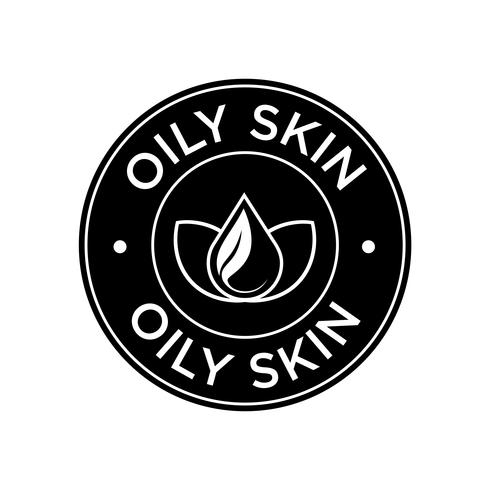 Oily skin icon.  vector