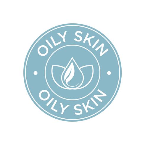 Oily skin icon.  vector