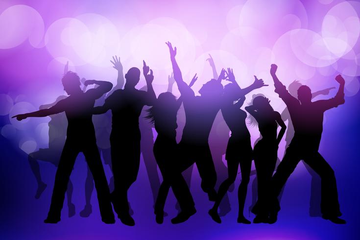 Party crowd background vector