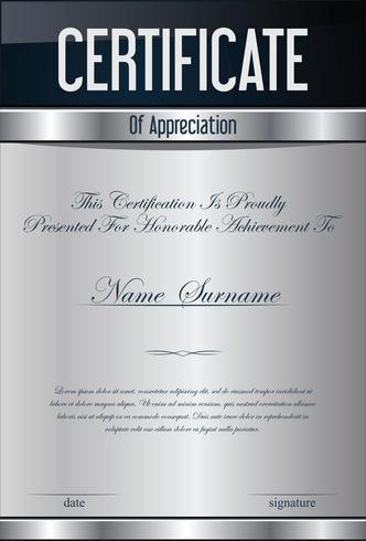 Certificate or diploma modern design template vector