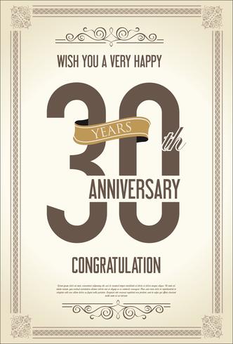 anniversary background vector