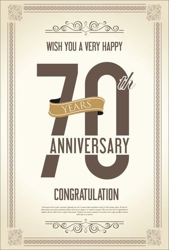 anniversary background vector