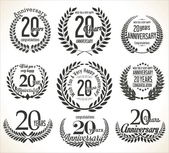 anniversary background vector