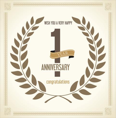 anniversary background vector