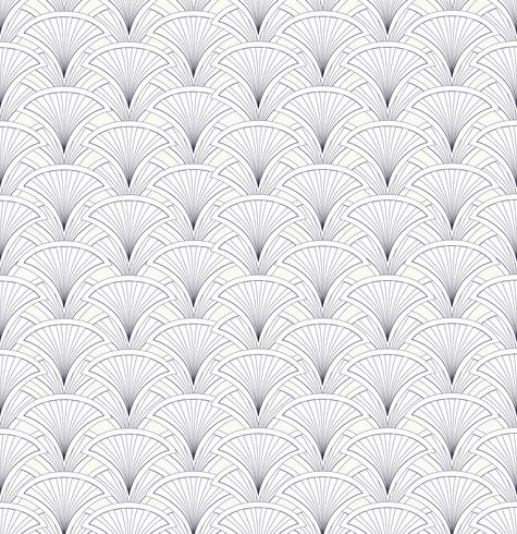 Floral seamless pattern. Abstract fan shape geometric ornament vector