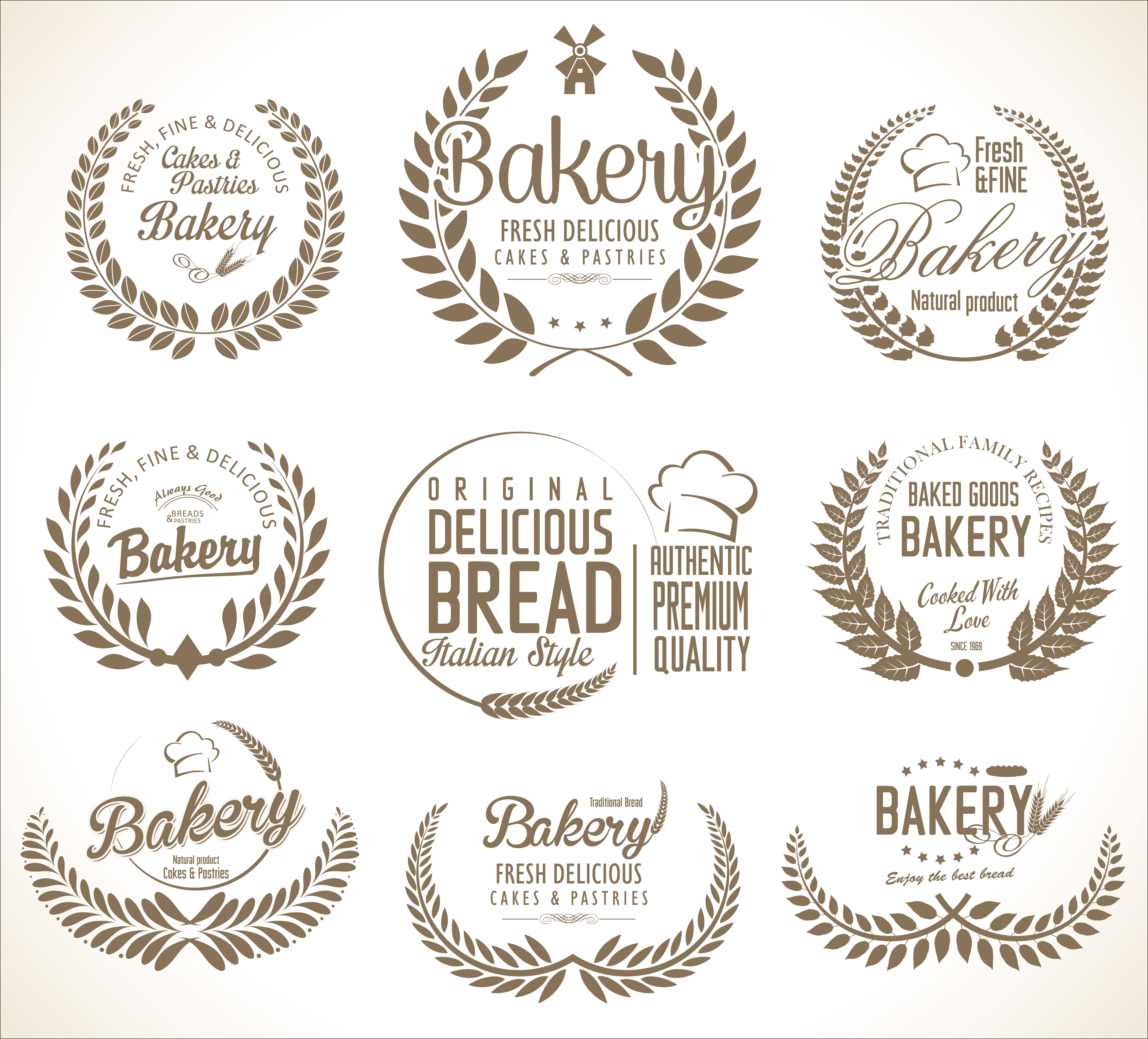 Bakery Labels 502934 Vector Art At Vecteezy