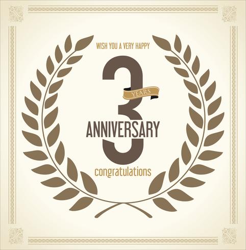 anniversary background vector