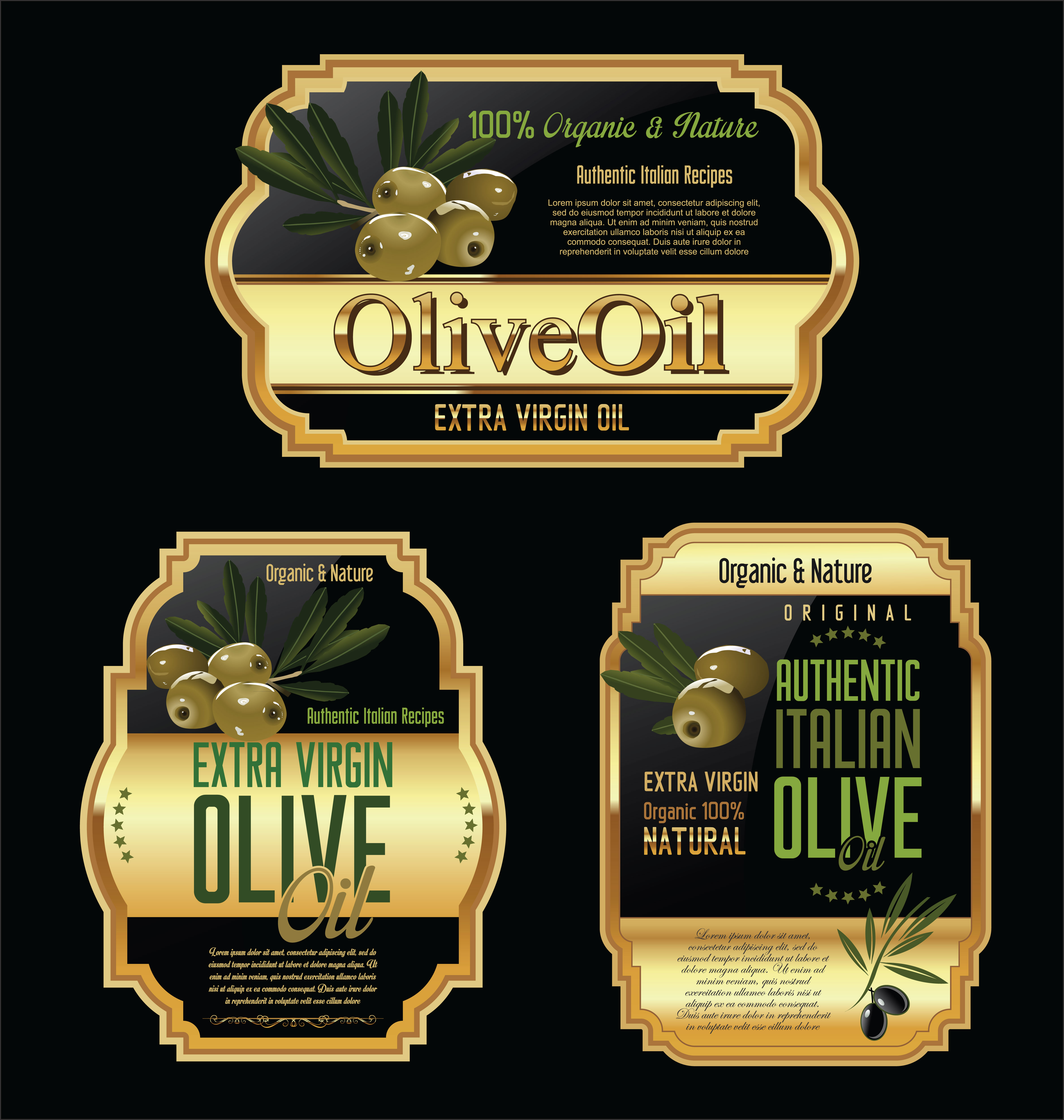 Olive Oil Retro Labels Collection Vector Art At Vecteezy