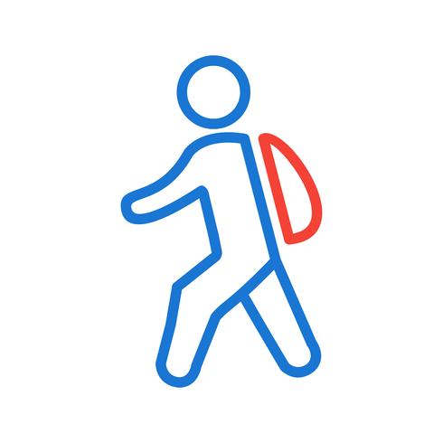 Walking to School Icon Design vector